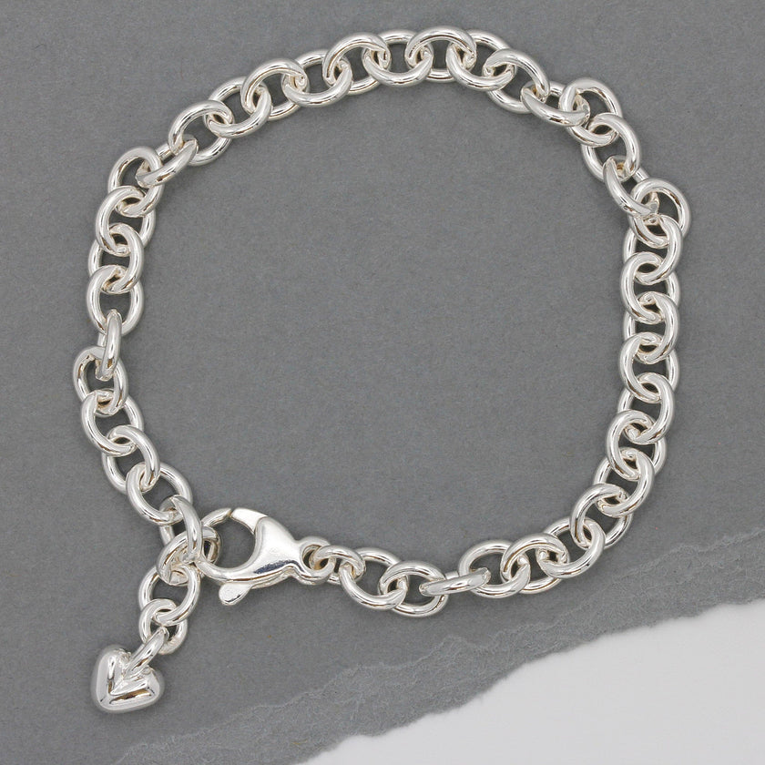Mini Lifetime Silver Heart Charm Bracelet