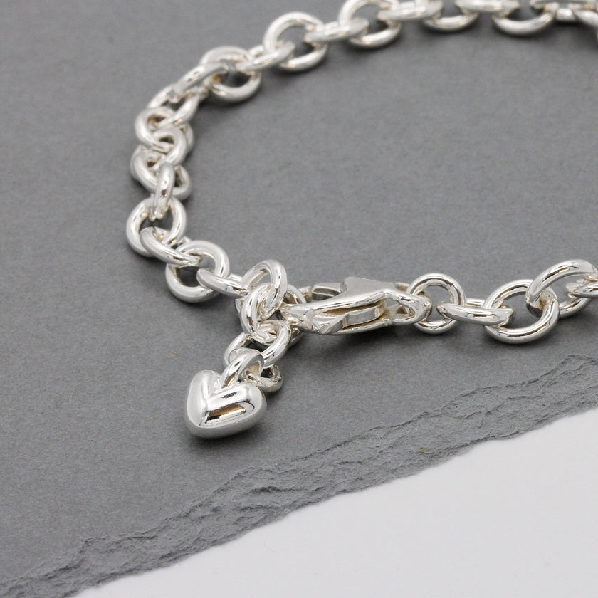 Mini Lifetime Silver Heart Charm Bracelet