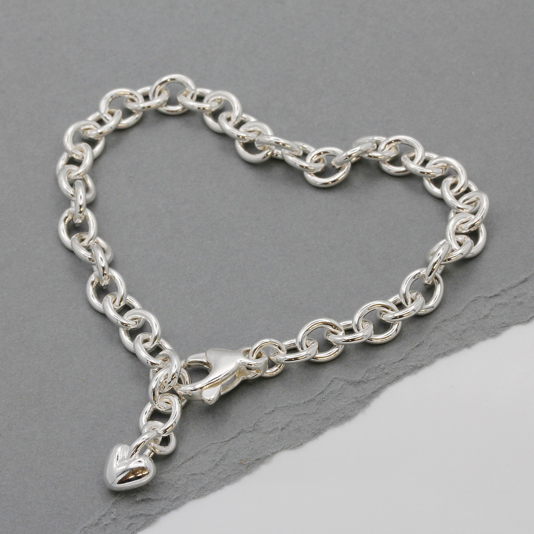 Mini Lifetime Silver Heart Charm Bracelet