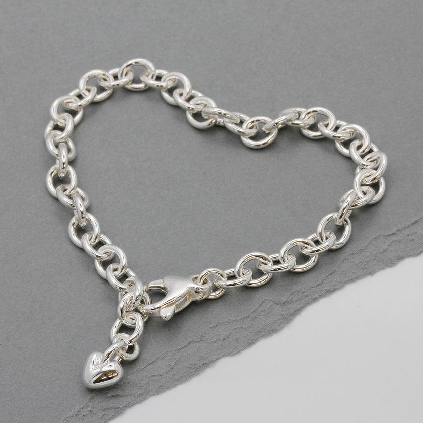Mini Lifetime Silver Heart Charm Bracelet