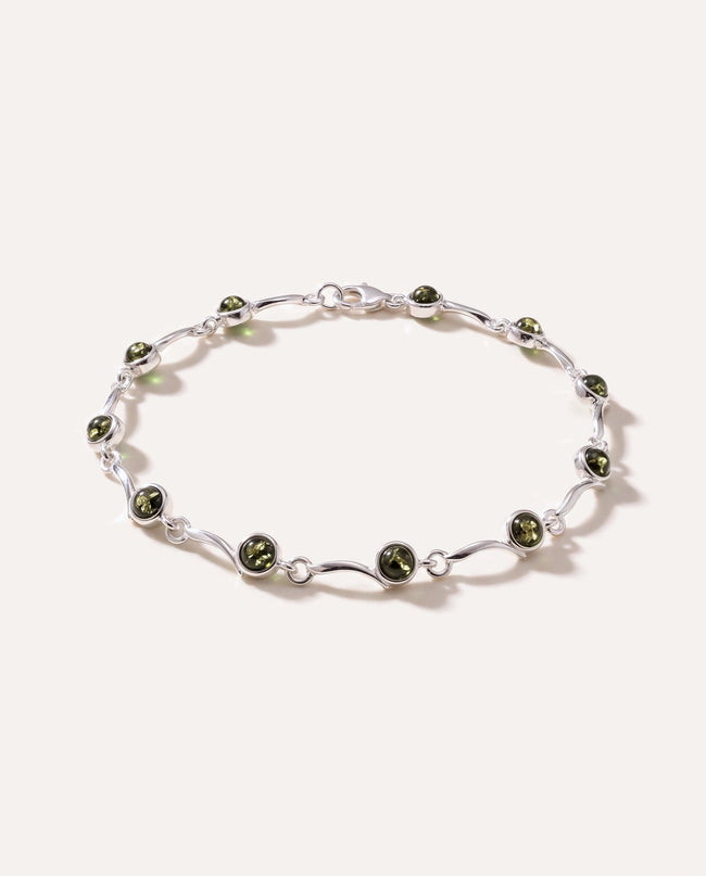 Minimalistische Groen Amber Armband