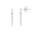 Minimalist Dainty Silver Bar Stud Earrings