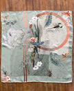 Sage Green Luxury Silk Pocket Square and tie men's Gift set 'Mirage' design inspired by Arizona Desert