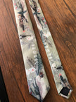 Sage Green Luxury Silk Pocket Square and tie men's Gift set 'Mirage' design inspired by Arizona Desert