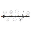 Garden Water Mist Kit, Black/Orange, 7.5m