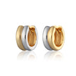 Mixed Metal Huggie Earrings