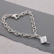 Mortar Board Personalised Silver Charm Bracelet