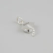 Mortar Board Graduation Cap Personalised Silver Charm