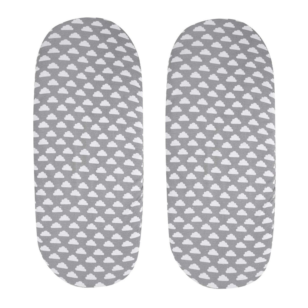 Moses Basket Jersey Fitted Sheet 100% Cotton - Pack Of 2