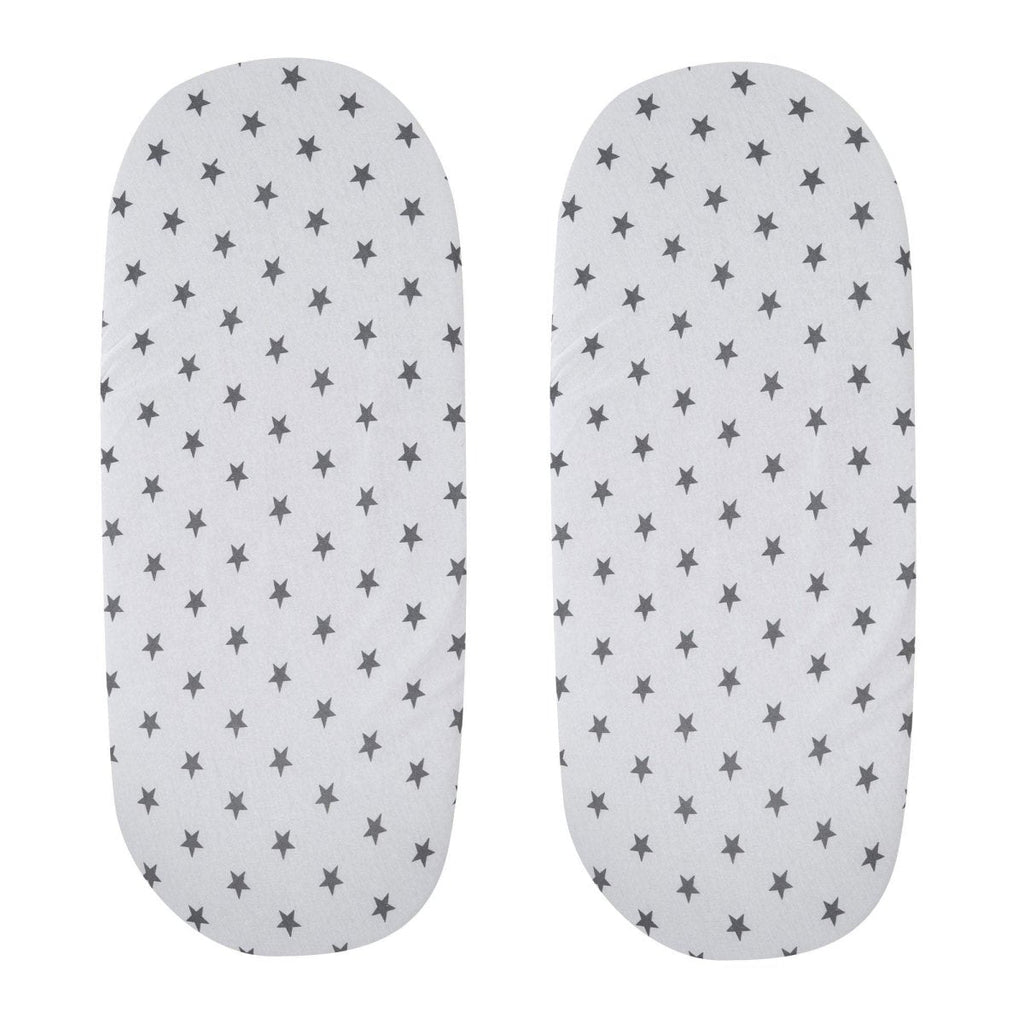 Moses Basket Jersey Fitted Sheet 100% Cotton - Pack Of 2