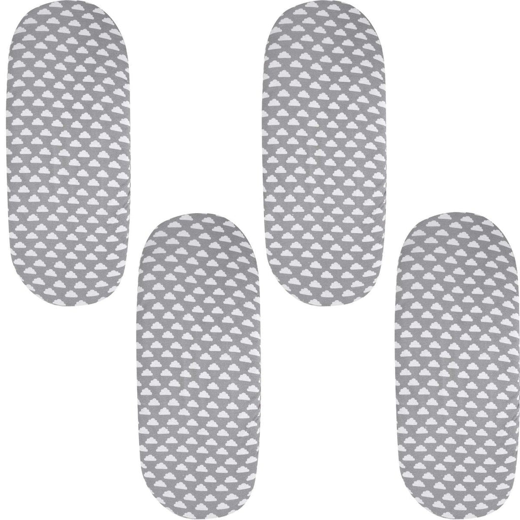 Moses Basket Jersey Fitted Sheet 100% Cotton - Pack Of 4