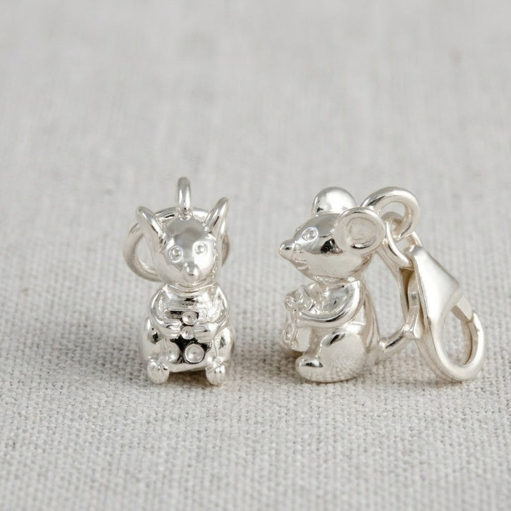 Mouse Silver Charm