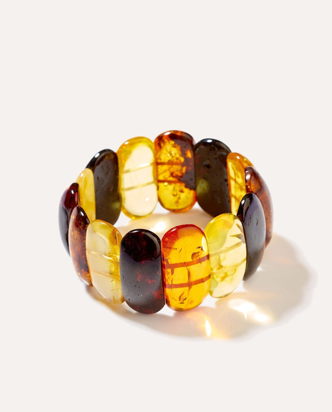 Multicolour Amber Stripe Bracelet
