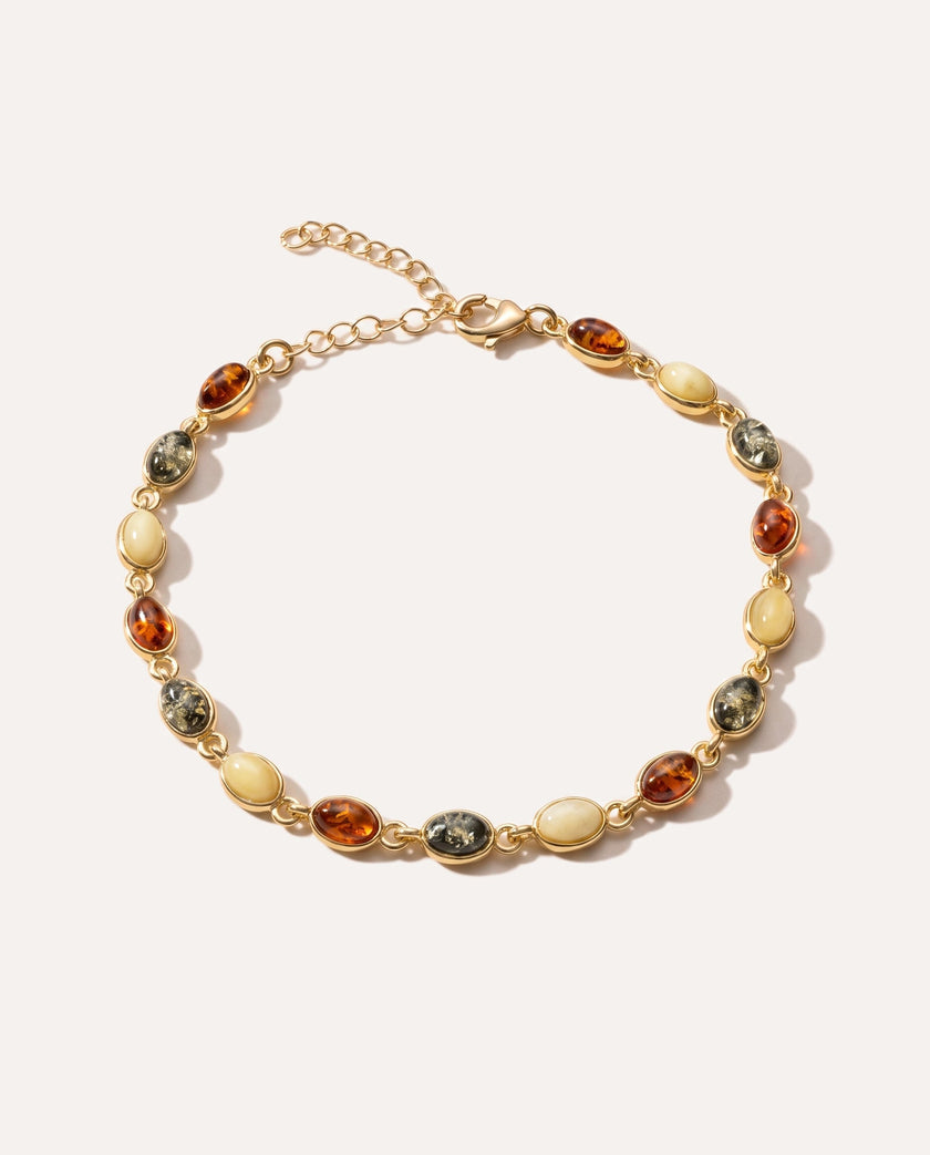 Bracciale ovale in oro multicolore