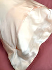 Tropical Silk Pillowcase in hand painted 'Eden' print, Oxford Pillowcase