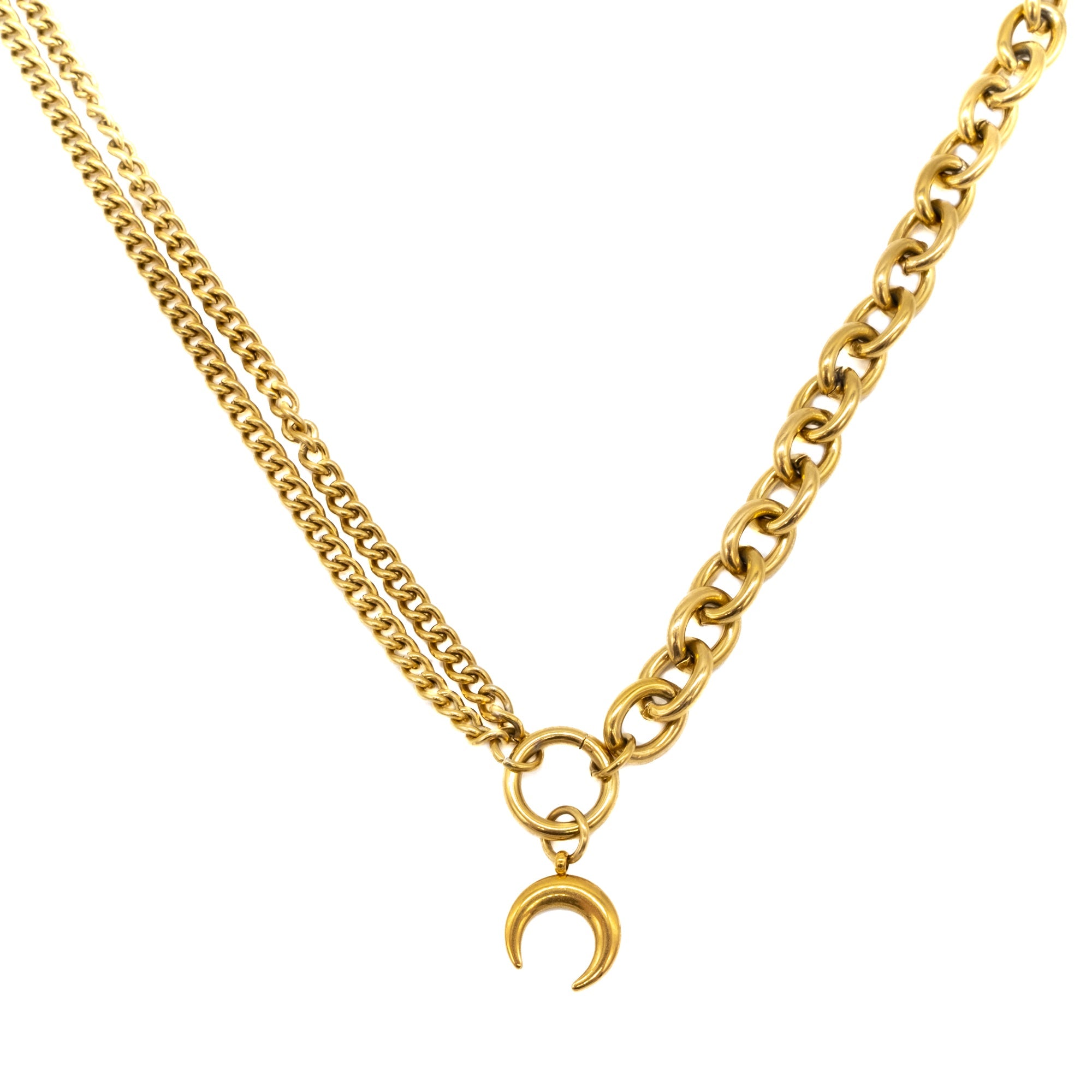 Selene Gold Crescent Moon Necklace