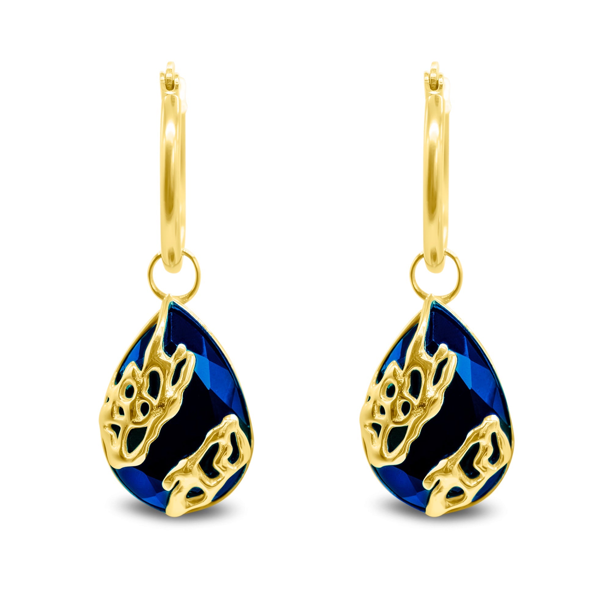 Siren’s Sorrow Teardrop Gold Earrings