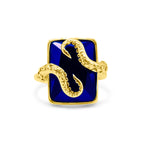 Kraken’s Embrace Blue Stone Gold Ring