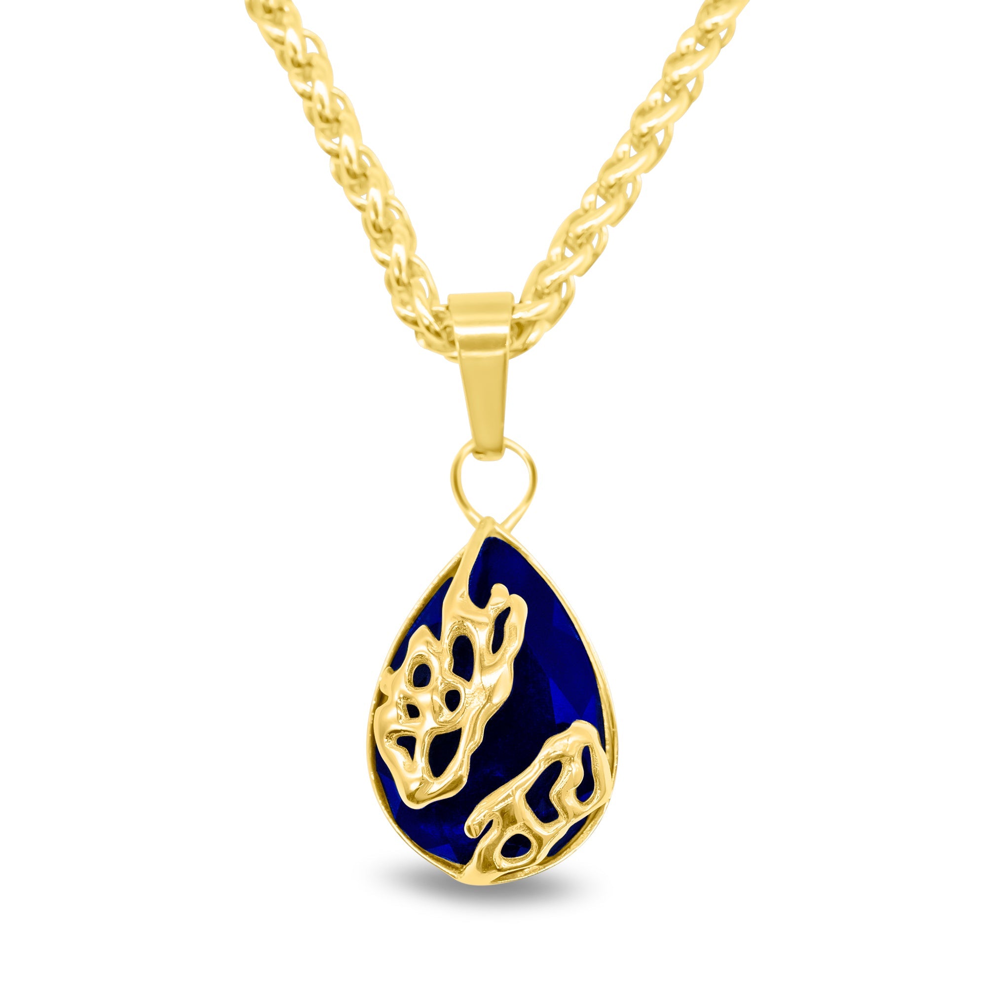 Siren’s Sorrow Teardrop Gold Necklace