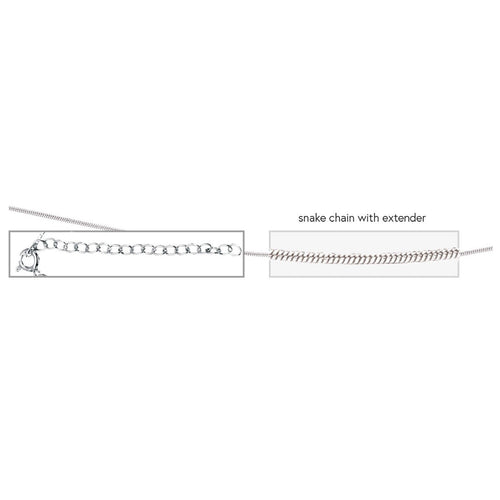 Beginnings Snake Chain with Extender 41cm-46cm