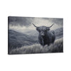 Monochrome Highland Majesty Canvas