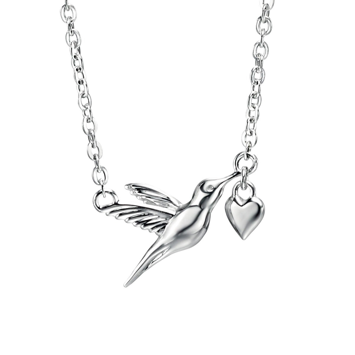 Beginnings Hummingbird Heart Necklace
