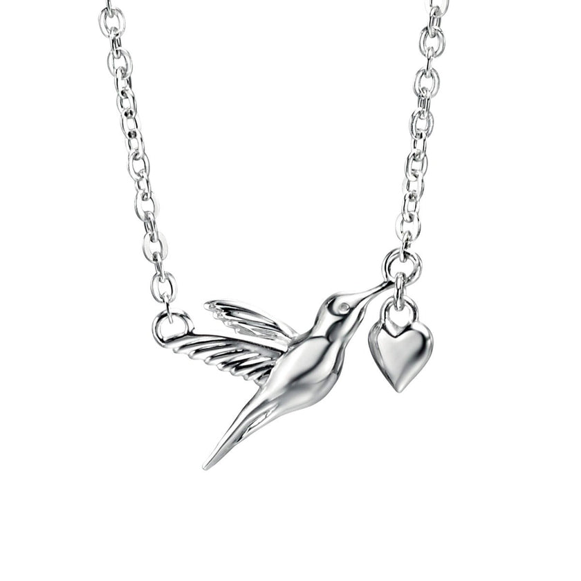 Beginnings Hummingbird Heart Necklace