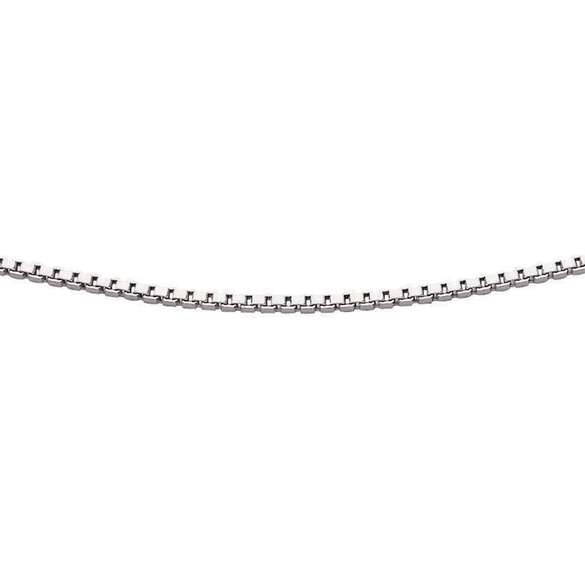 Beginnings Rhodium Plated Box Chain with Extender 46cm-51cm