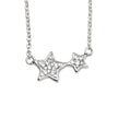 Beginnings Double Star Necklace with Cubic Zirconia
