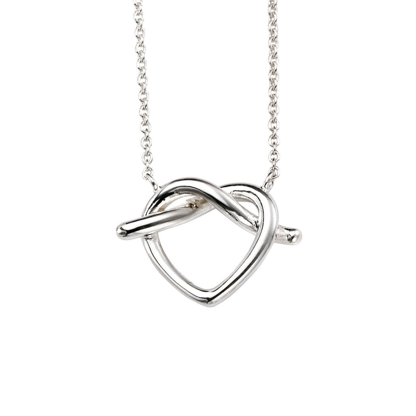 Beginnings Pretzel Heart Necklace 45cm