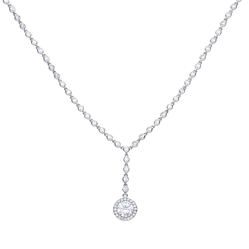 Diamonfire Collier mit Zirkonia-Pavé-Tropfen