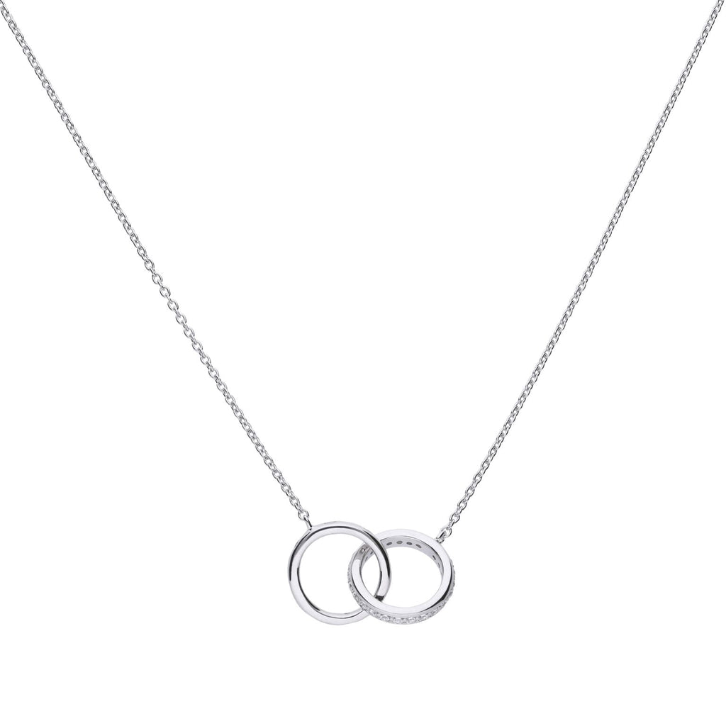 Diamonfire ineinandergreifende Ringe Halskette