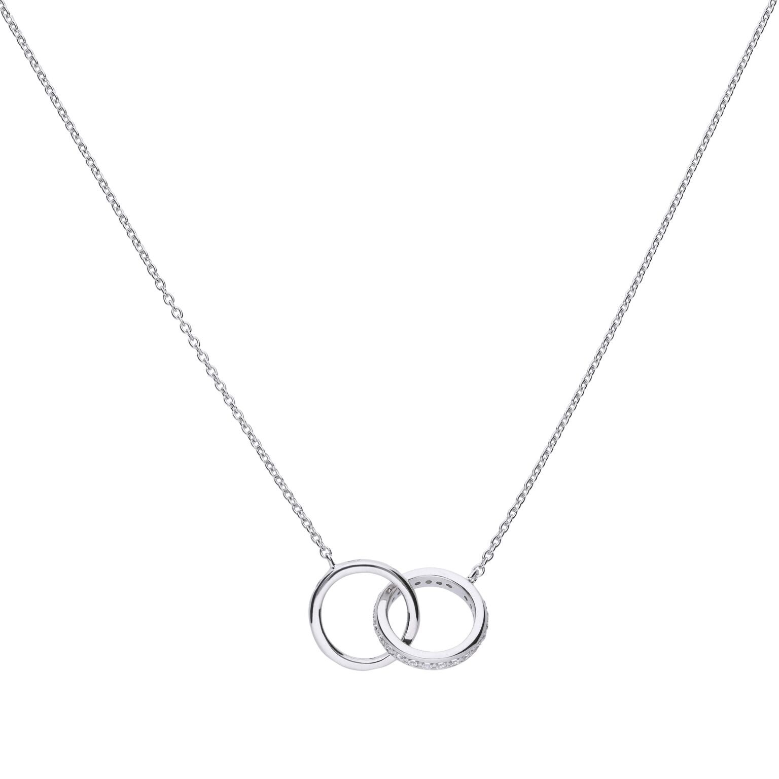 Diamonfire ineinandergreifende Ringe Halskette