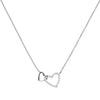 Diamonfire Linked Double Heart Necklace