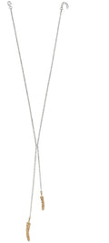 Beginnings Gelbgold- und Silber-Ähren-Lariat-Halskette