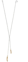 Beginnings Gelbgold- und Silber-Ähren-Lariat-Halskette
