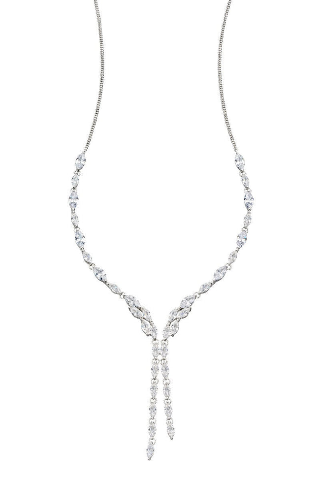 Beginnings Cubic Zirconia Marquise Statement Necklace