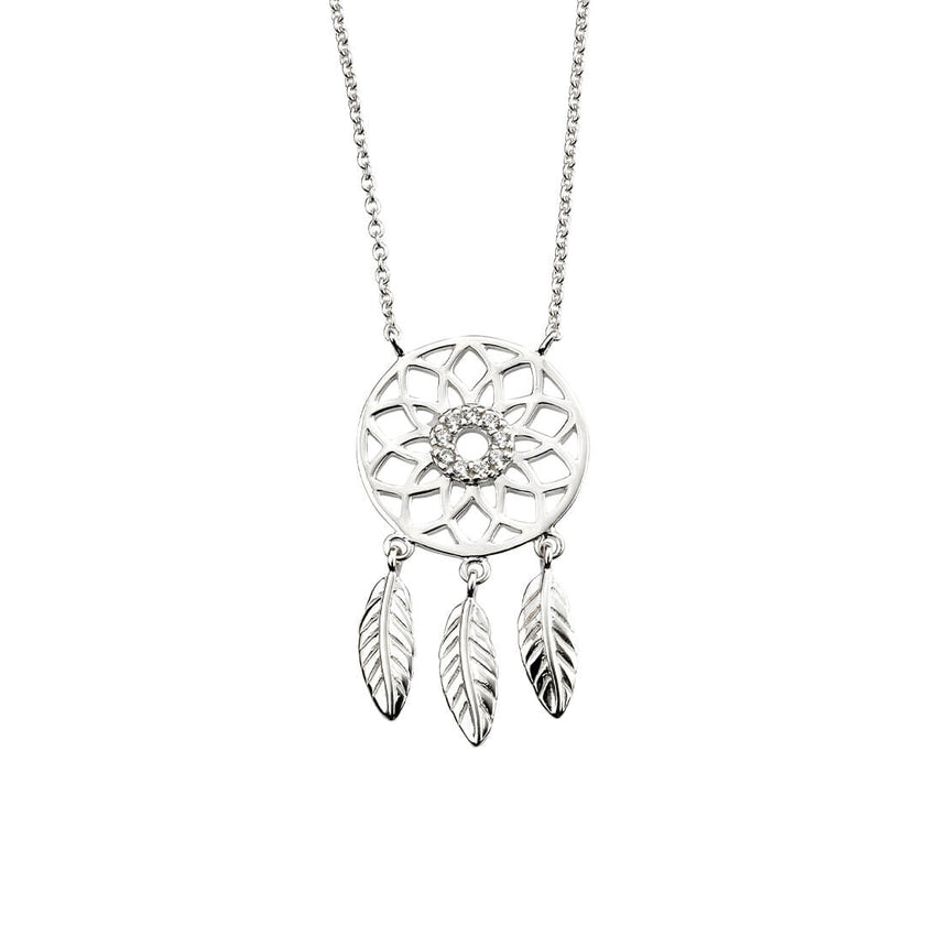 Beginnings Dream Catcher Necklace with Cubic Zirconia