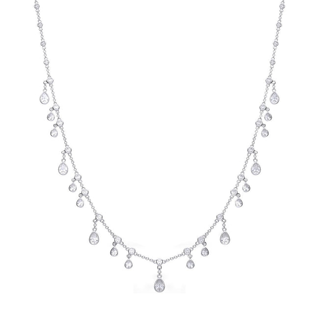 Diamonfire Multi Drop Zirconia Necklace