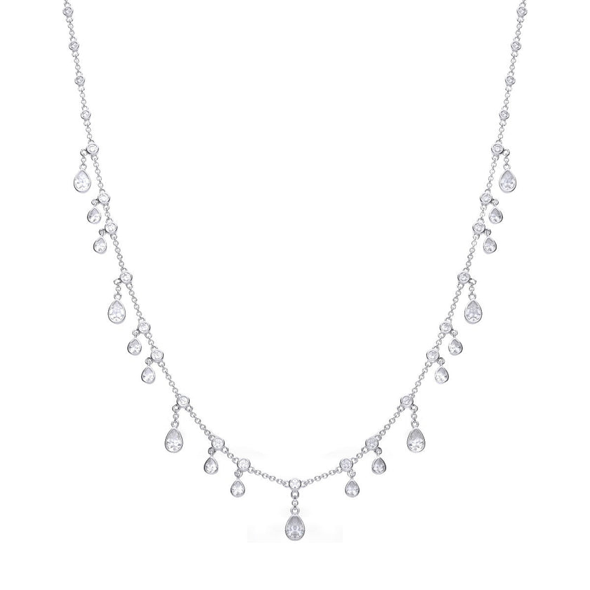 Diamonfire Multi Drop Zirconia Necklace