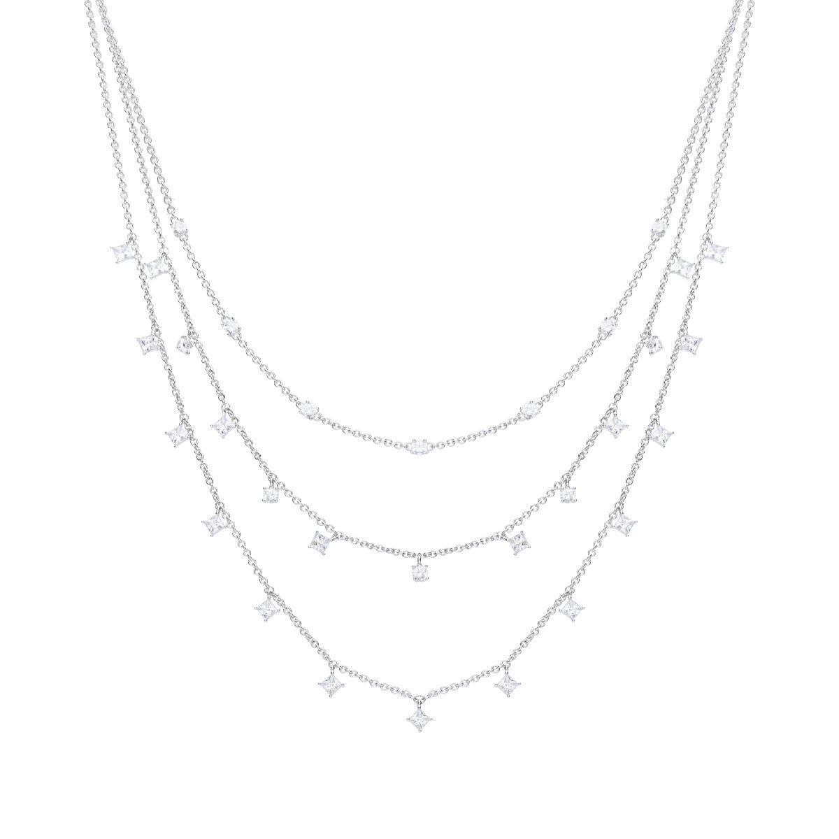 Diamonfire dreireihige Zirkonia-Halskette
