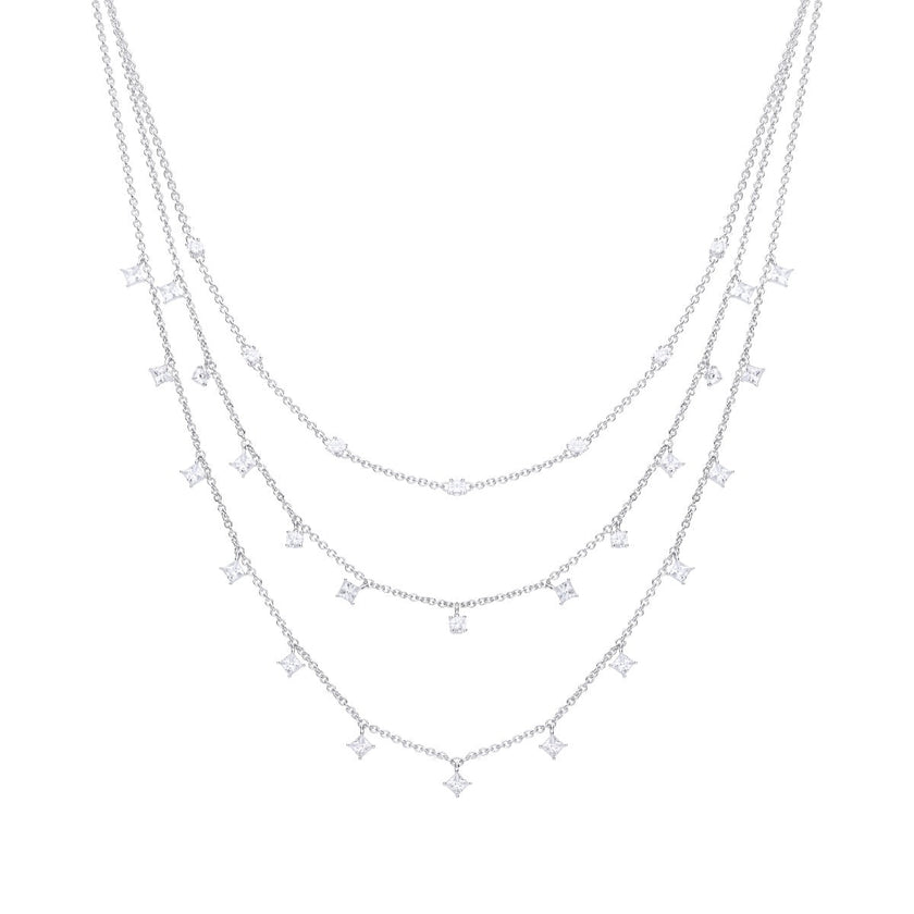 Diamonfire dreireihige Zirkonia-Halskette