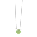 Beginnings Tropfenförmige grüne Chalcedon-Halskette