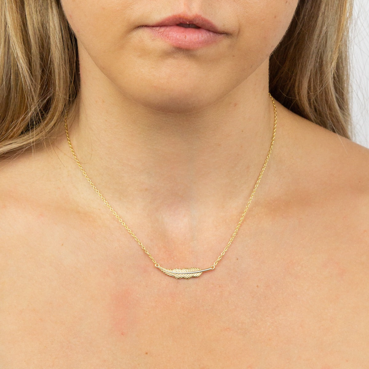 Beginnings Small Feather Necklace