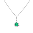 Diamonfire Teardrop and Pave Surround Necklace