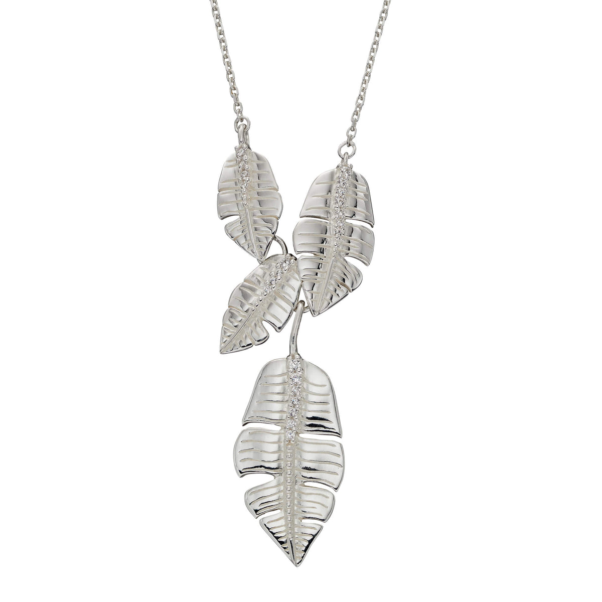 Beginnings Multi Leaf Drop Necklace
