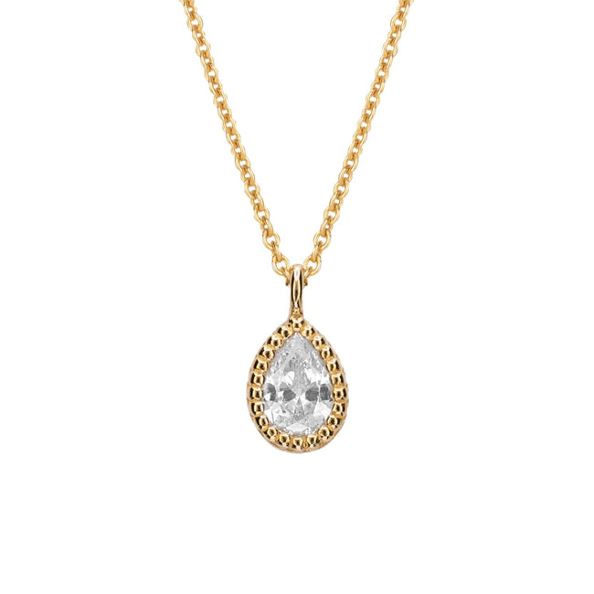 Collar Beginnings Teardrop con circonita cúbica