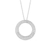 Diamonfire Pave Swirl Open Circle Necklace