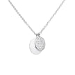 Diamonfire Gravierbare schlichte Tag-Halskette mit pavé-gefasster Tag