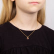 D For Diamond Semi-Precious Birthstone Necklace with Diamond Tag